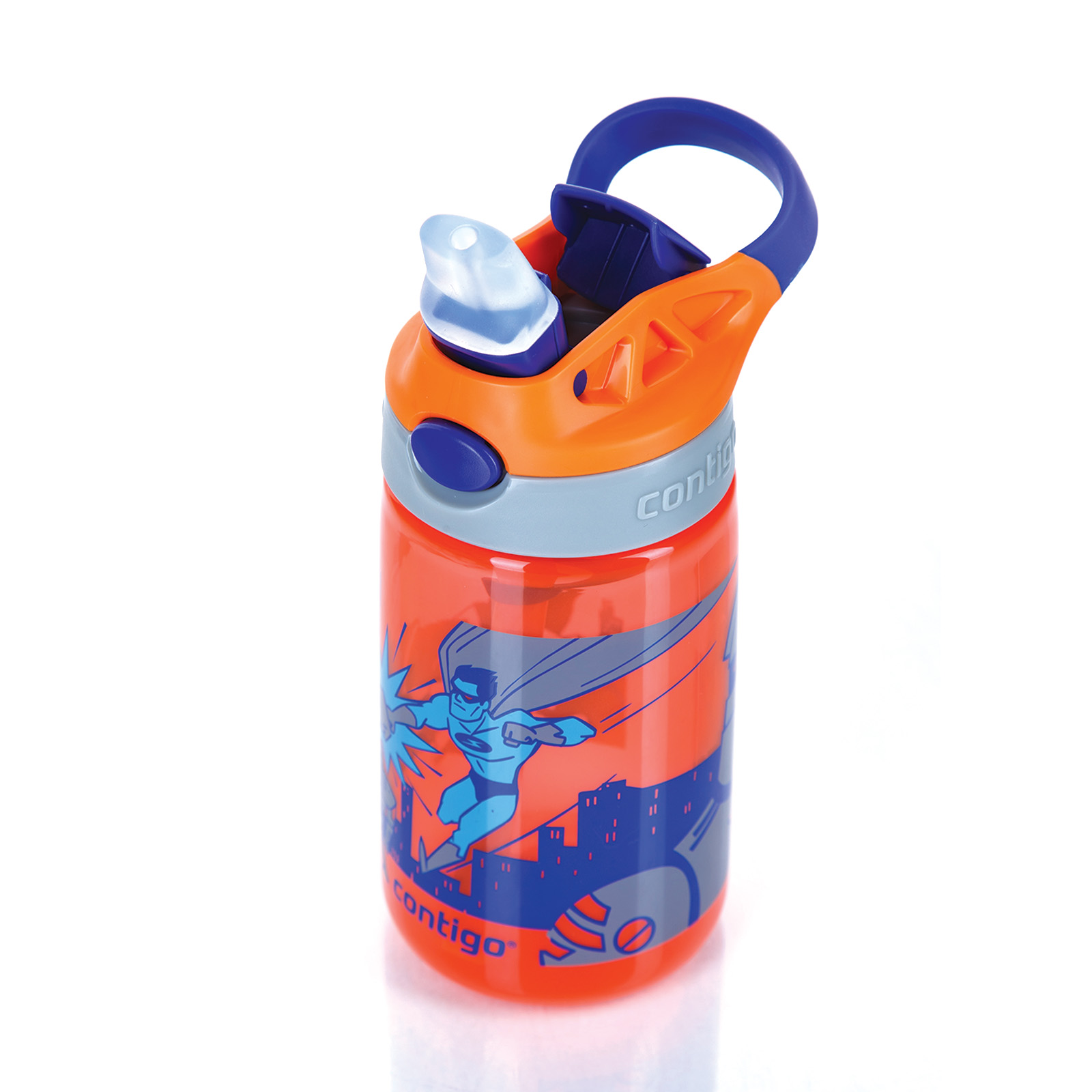 Contigo Παιδικό παγούρι GIZMO FLIP 420 ml Tangerine Superhero